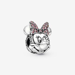 Pandora Disney Minnie Mouse Pink Pavé Bow Clip Charm
